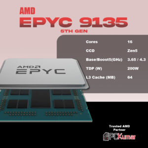AMD EPYC™ 9135 Processor 16 Cores and 32 Threads Socket SP5 Price