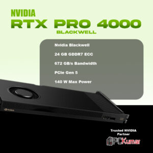 NVIDIA RTX PRO 4000 Blackwell 24GB GDDR7 ECC India