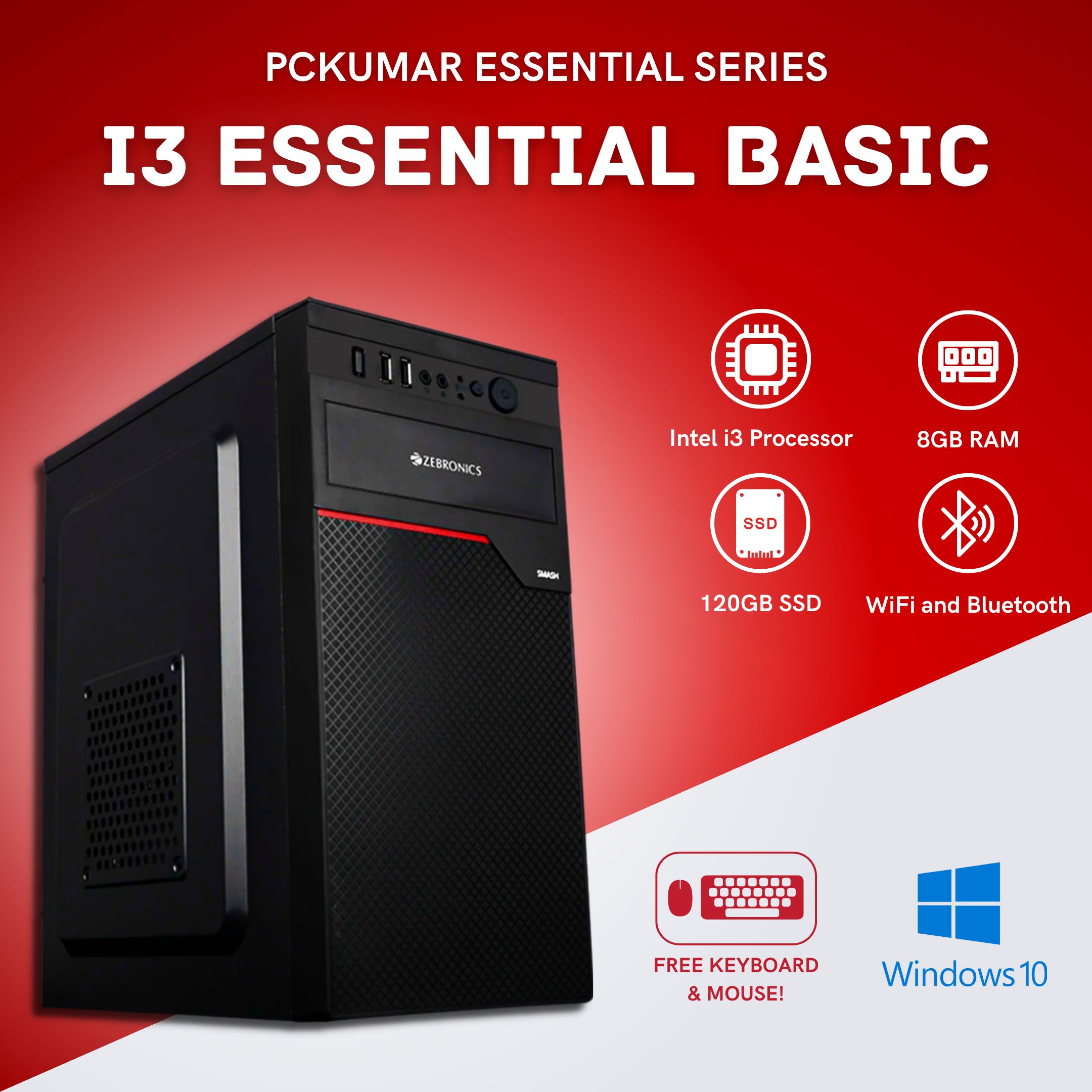 PC Kumar Essential Intel i3 Basic PC