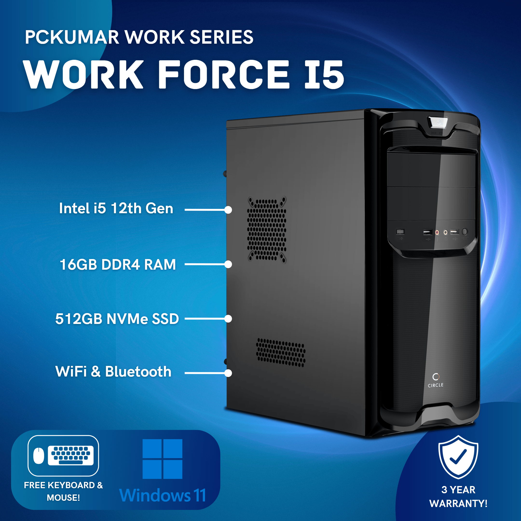 Work Force i5 12th Gen PC for 41999/-