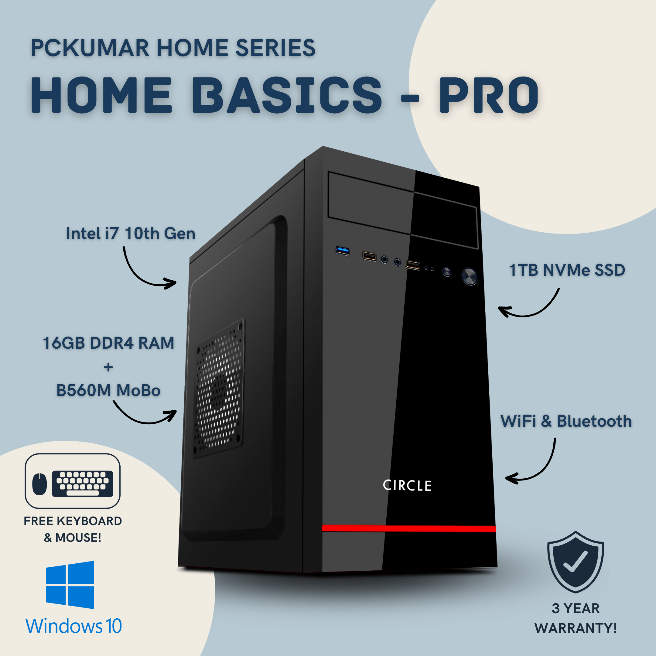 Home Basics i7 10th Gen PC for 41999/-