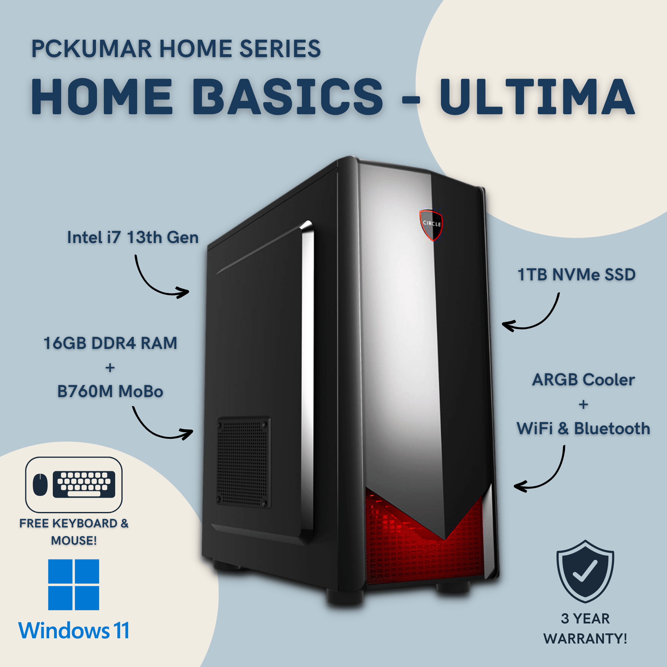 Home Basics i7 13th Gen PC for 69999/-