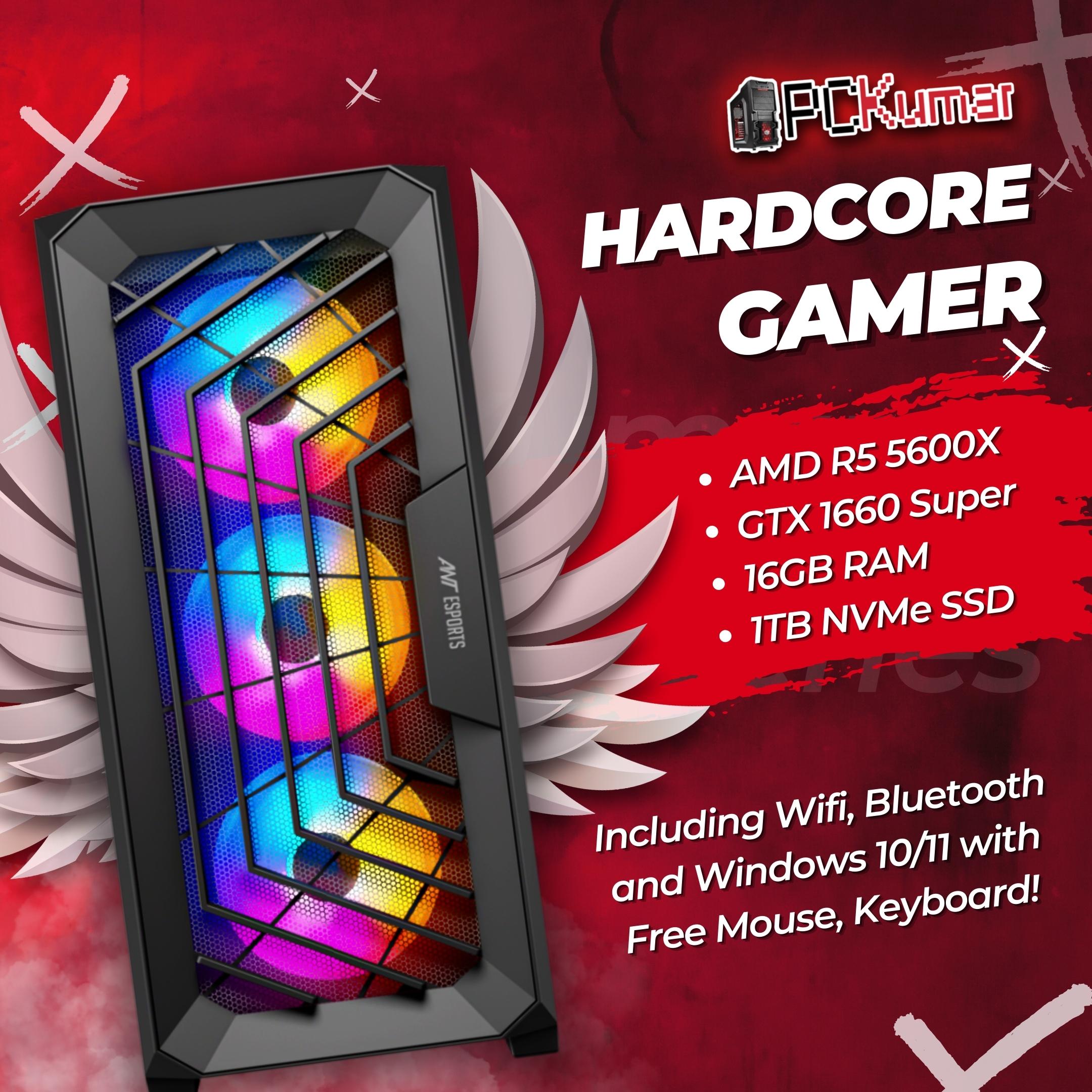 Hardcore Gamer with AMD Ryzen 5 5600X + GTX 1660 Super