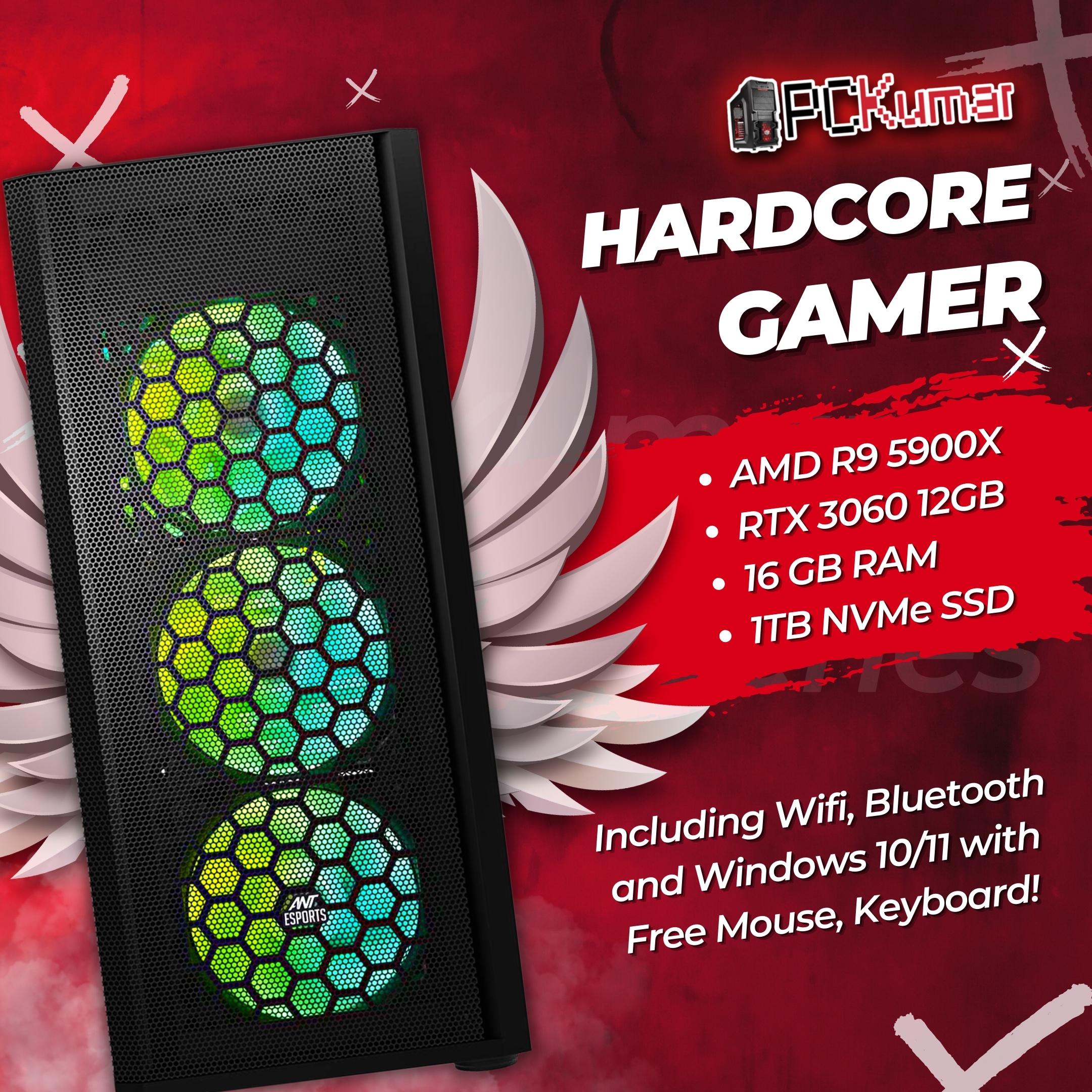 Hardcore Gamer with AMD Ryzen 9 5900X + RTX 3060