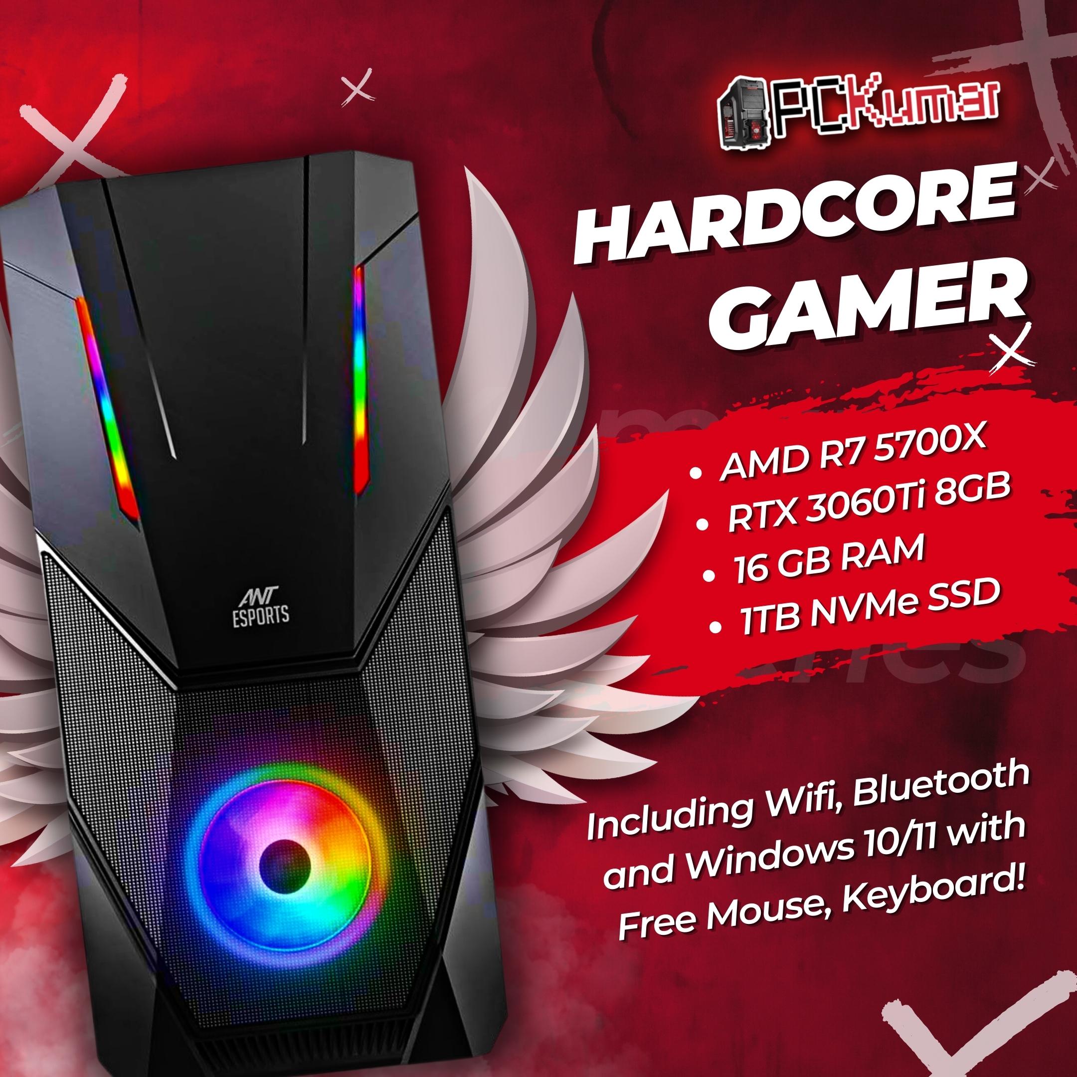 Hardcore Gamer with AMD Ryzen 7 5700X + RTX 3060Ti