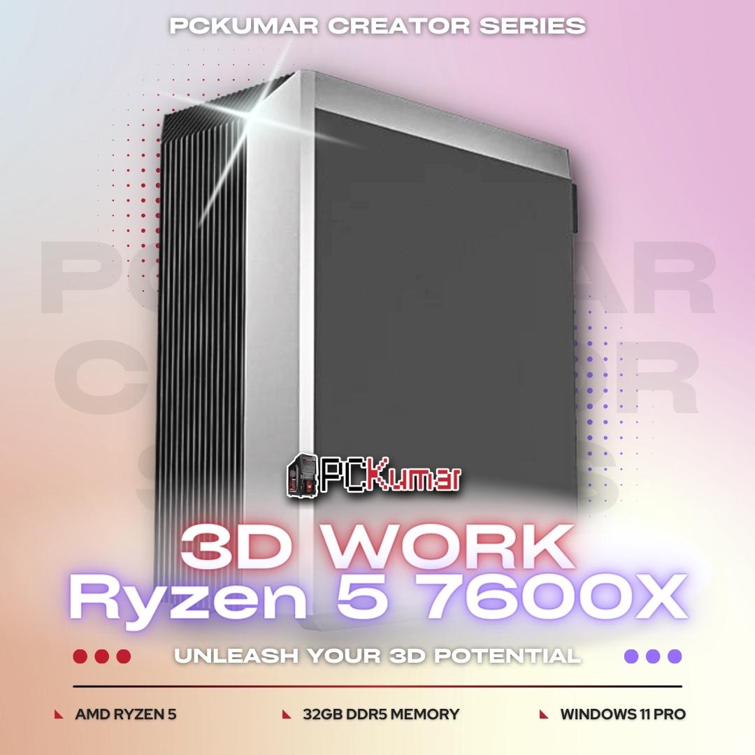 3D Works AMD Ryzen 5 7600X PC for 76284/-