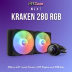 Kraken 280 RGB - 280mm AIO liquid cooler w/ 1.54in. Display, RGB Controller and RGB Hub Fans (Black)-RL-KR280-B1