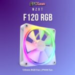NZXT F120RGB - 120mm RGB Liquid Cooler heatsink Fans - Single (White) RF-R12SF-W1