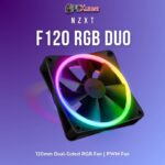 NZXT F120RGB Duo - 120mm Dual- sided RGB Fan - Single Pack (Black) RF-D12SF-B1