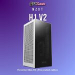 NZXT H1 Version2 2022 White Color with 140mm Liquid Cooler with PCIe Gen.4 Extender (CS-H11BW-IN)