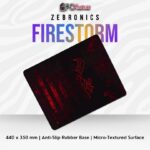 A06-ZEBRONICS COMPUTER GAMING MOUSE PAD (FIRESTORM L)