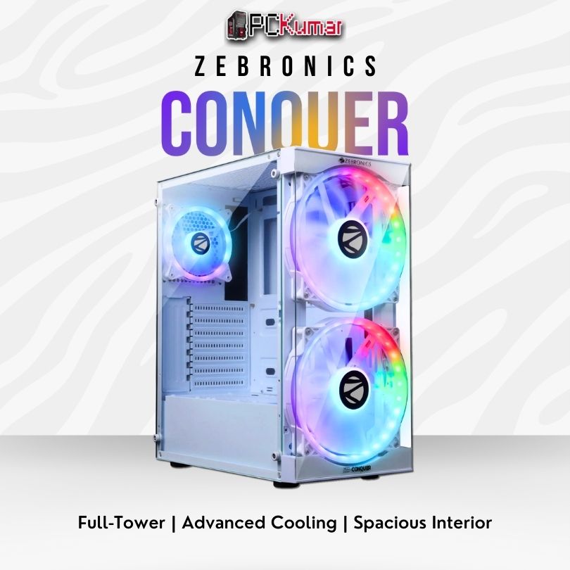 CC- ZEBRONICS COMPUTER CASE (CONQUER WHITE)
