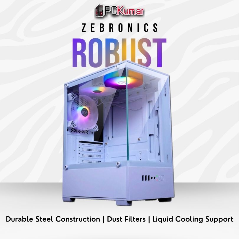 CC- ZEBRONICS COMPUTER CASE (ROBUST WHITE)