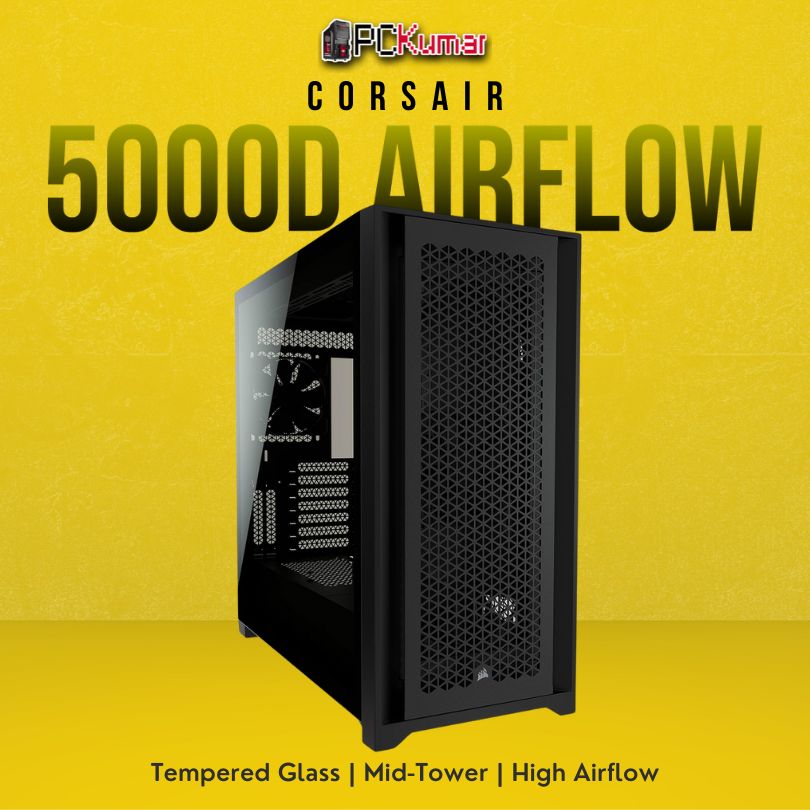 Corsair 5000D AIRFLOW Tempered Glass Mid-Tower, Black
