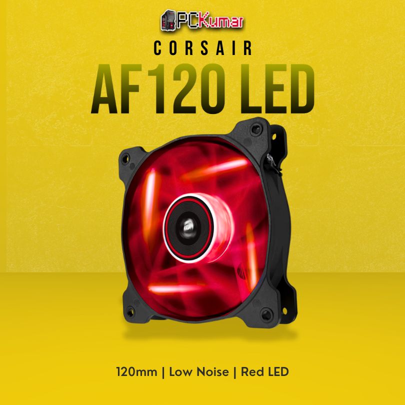 CORSAIR AF120 LED Low Noise Cooling Fan, Single Pack - Red
