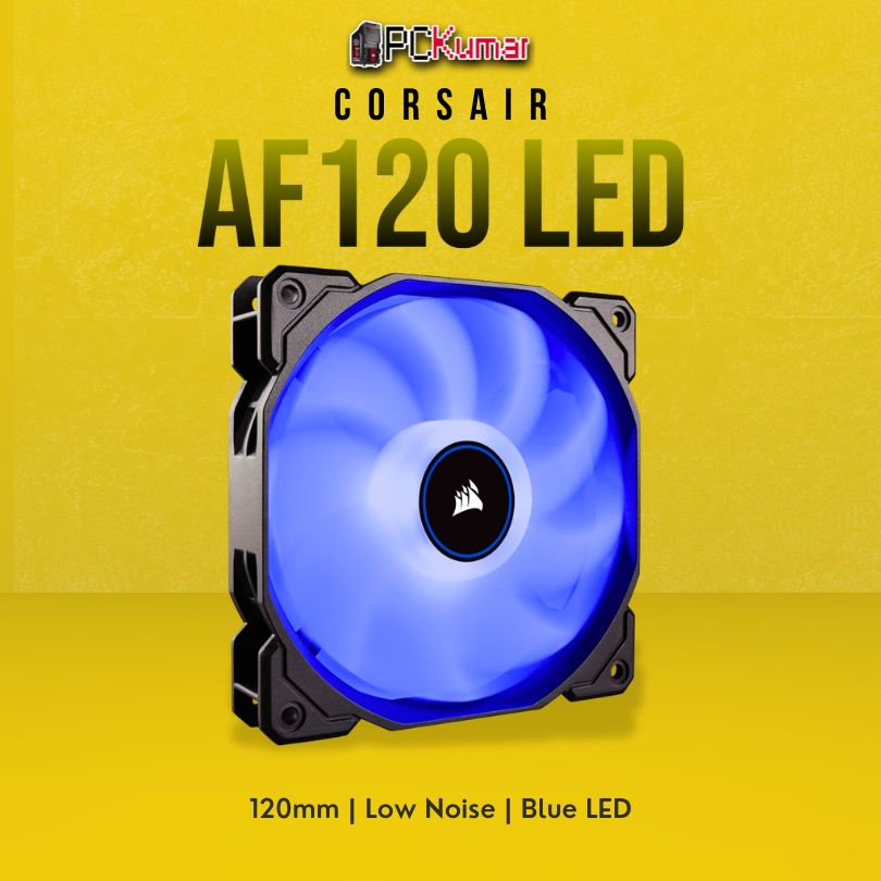 CORSAIR AF120 LED Low Noise Cooling Fan, Single Pack - Blue