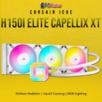 CORSAIR iCUE H150i ELITE CAPELLIX XT White, 360mm Radiator, Liquid CPU Cooler