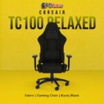 CORSAIR TC100 RELAXED - Fabric Gaming Chair, Black/Black