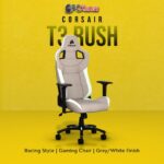 Corsair T3 RUSH Gaming Chair — Grey/White (UK)