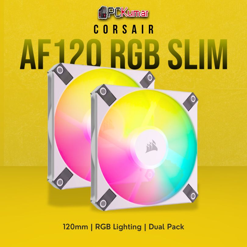 Corsair AF120 RGB SLIM 120mm RGB Fan Dual Pack - WhiteCO-9050165-WW