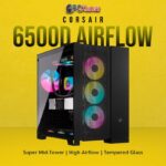 Corsair Chassis 6500D - CC-9011259-WW Airflow Tempered Glass Super Mid-Tower, Black