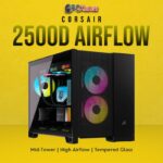 Corsair Chassis 2500D - CC-9011263-WW Airflow Tempered Glass Mid-Tower, Black