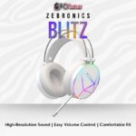 H-ZEB HEADPHONE USB WITH & VOL (BLITZ WHITE)