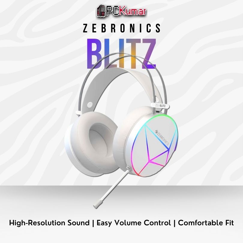 H-ZEB HEADPHONE USB WITH & VOL (BLITZ WHITE)