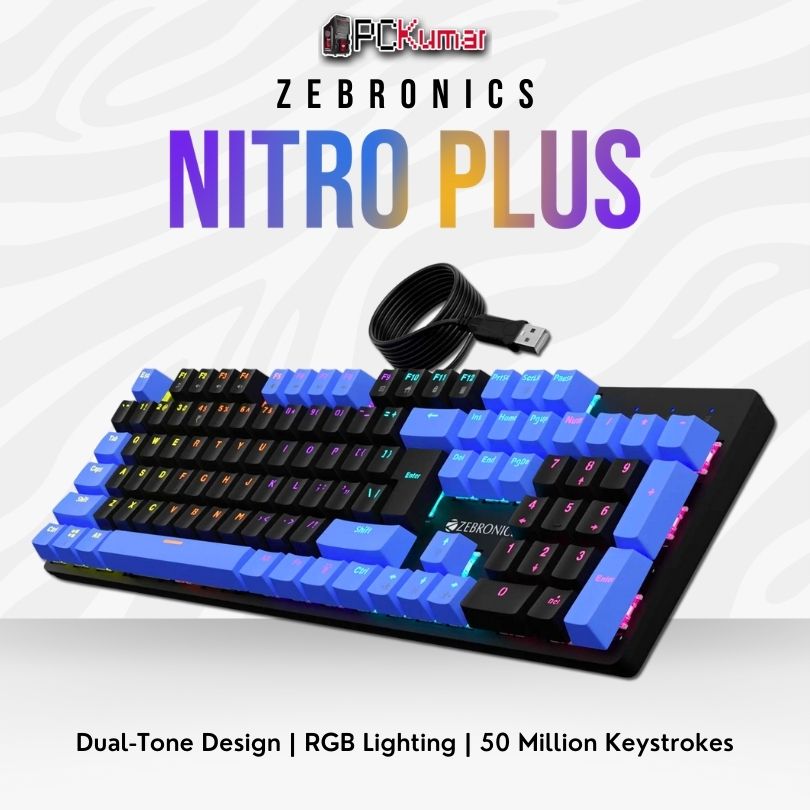 KB-ZEB K4001M MECHANICAL USB WIRED KEYBOARD (NITRO PLUS BLACK PLUS