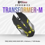 MS-ZEBRONICS OPTICAL USB GAMING MOUSE (TRANSFORMER-M BLACK)