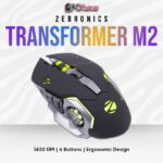 MS-ZEBRONICS OPTICAL USB GAMING MOUSE (TRANSFORMER M2 BLACK)