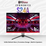 MT103-ZEB S24A ZEBRONICS 23.8 COMPUTER LED FRAMELESS (HDMI) MONITOR WITH SPEAKER (165Hz)