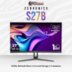 MT105-ZEB S27B ZEBRONICS 27 COMPUTER LED FRAMELESS CURVED (HDMI) MONITOR WITH SPEAKER(165Hz)