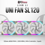 Lian Li UNI Fan IN 120 Triple White aRGB PWM 120mm 2200RPM (3pcs) with controller