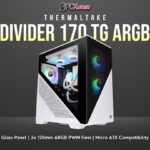Thermaltake Toughpower Divider 170 TG ARGB Snow/White/Win/SPCC/Tempered Glass*1/120mm ARGB PWM Fan*2