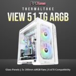 Thermaltake Toughpower View 51 TG Snow ARGB/White/Win/SPCC/Tempered Glass*3/200mm ARGB Fan*2 + 120mm ARGB Fan*1/MB Sync