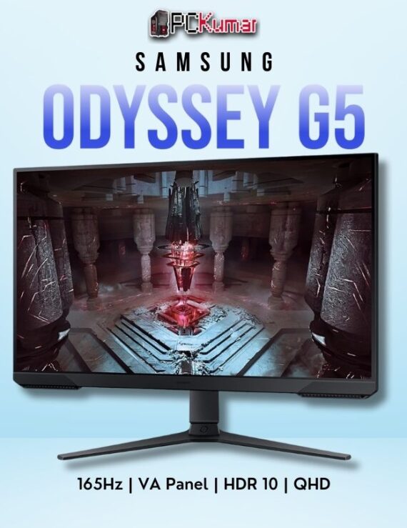 Samsung Odyssey G5 27CG510 27-inch QHD 165Hz VA gaming monitor with curved 1000R screen