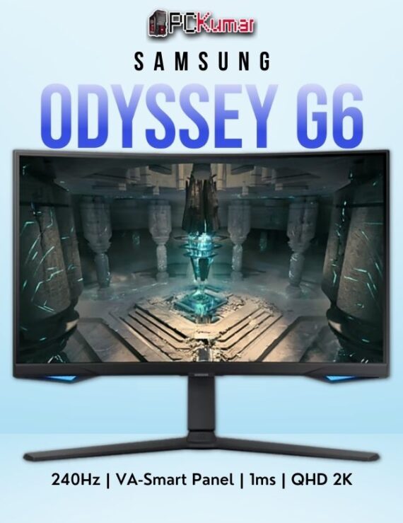 Samsung Odyssey G6 27BG650 27-inch QHD 240Hz VA gaming monitor with HDR600 and Smart Hub
