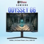 Samsung Odyssey G6 32BG650 32-inch QHD 240Hz VA gaming monitor with HDR600 and ergonomic design