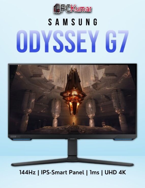 Samsung Odyssey G7 28BG70 28-inch UHD 144Hz IPS gaming monitor with HDR400 and Smart Hub