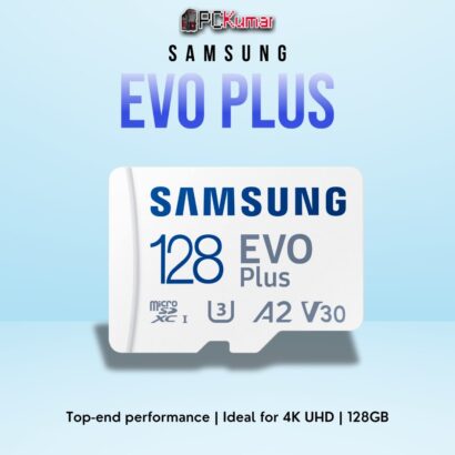 SAMSUNG EVO+ 128GB MicroSD card with high-speed performance and dependable durability