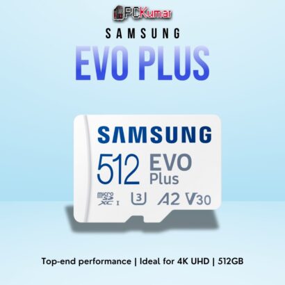 SAMSUNG EVO+ 512GB MicroSD card with reliable performance and durable design for everyday use.