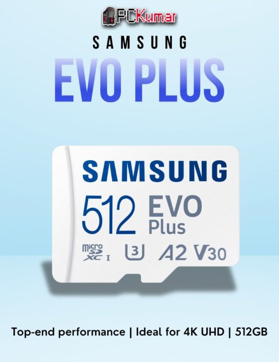 SAMSUNG EVO+ 512GB MicroSD card with reliable performance and durable design for everyday use.