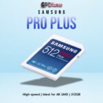 SAMSUNG PRO+ SD Card 512GB with professional-grade performance and durable design.