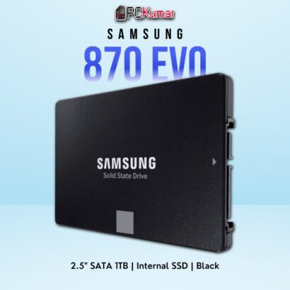 SAMSUNG 870 EVO SSD 1TB with fast SATA 6Gb/s speeds and V-NAND technology for high-performance storage.