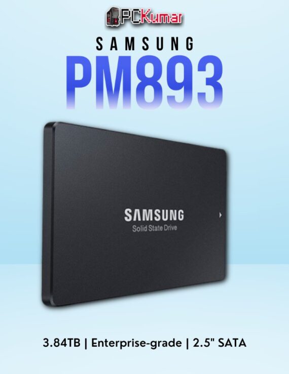 SAMSUNG PM893 SSD with 3.84TB storage capacity, delivering reliable enterprise-level performance.