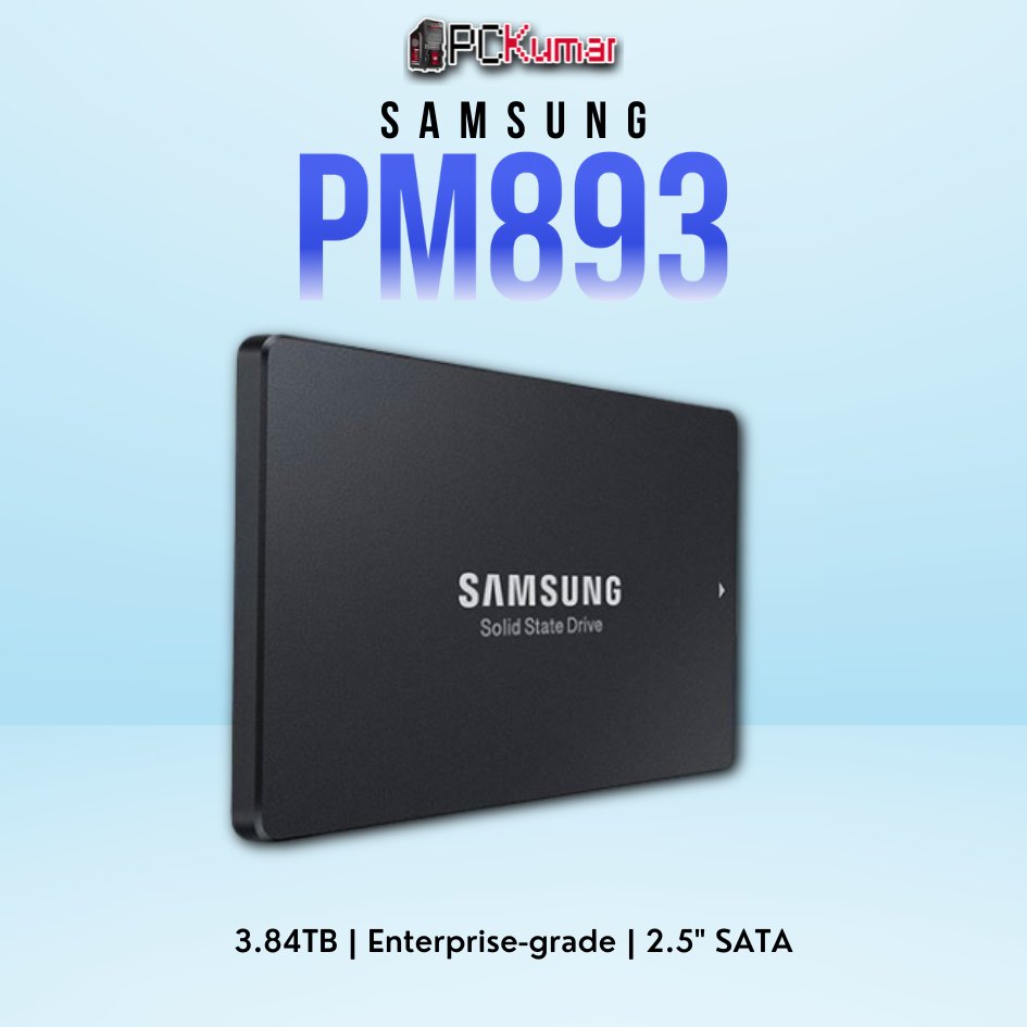 SAMSUNG PM893 SSD with 3.84TB storage capacity, delivering reliable enterprise-level performance.