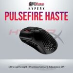 HyperX Pulsefire Haste Black gaming mouse with lightweight design and Pixart 3335 sensor.