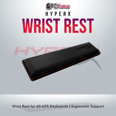 HyperX Compact Keyboard Wrist Rest for 60-65% layouts with memory foam.