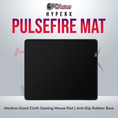 HyperX Pulsefire Mat Cloth M gaming mouse pad with smooth surface and non-slip base.